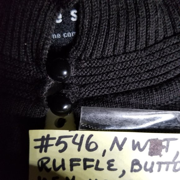 546 NWOT Cute Blck Axcess Liz Claiborne Knit S Top - Picture 9 of 11